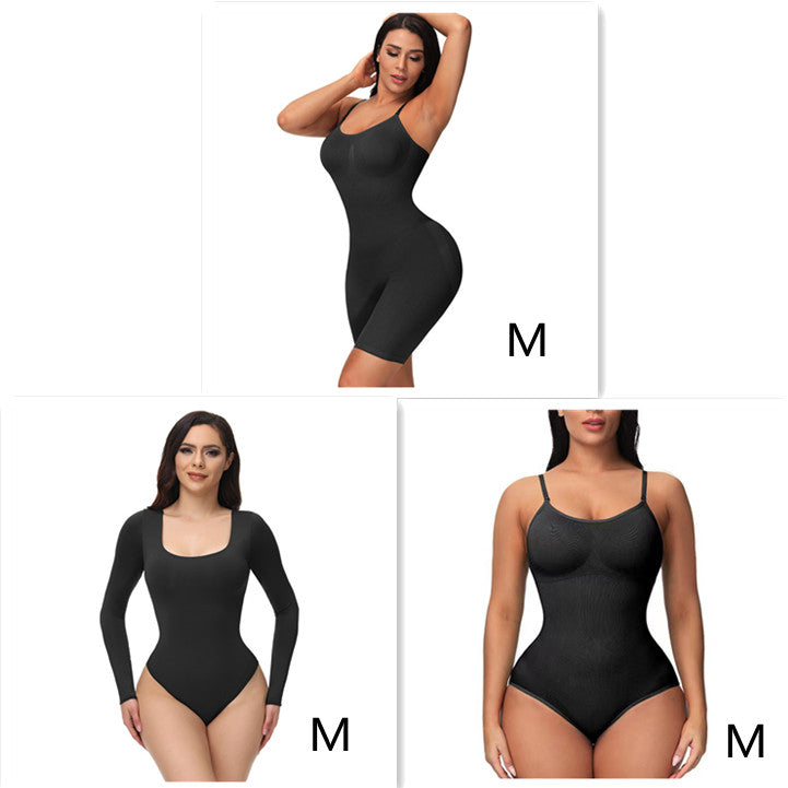 Long-sleeve scoop-neck bodysuit