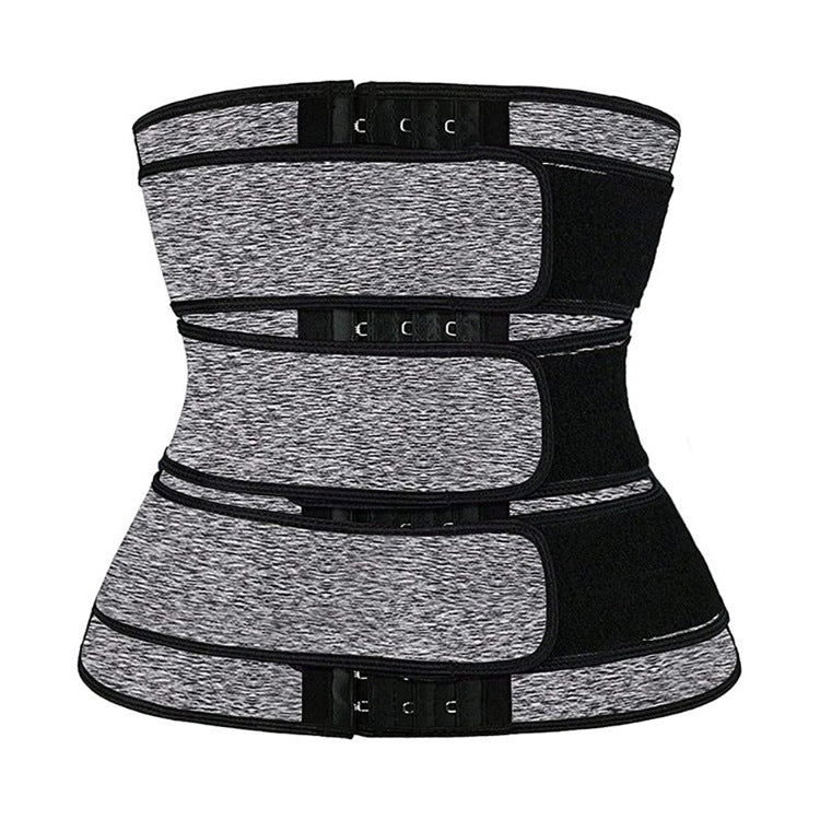 Grey waist trainer, front view