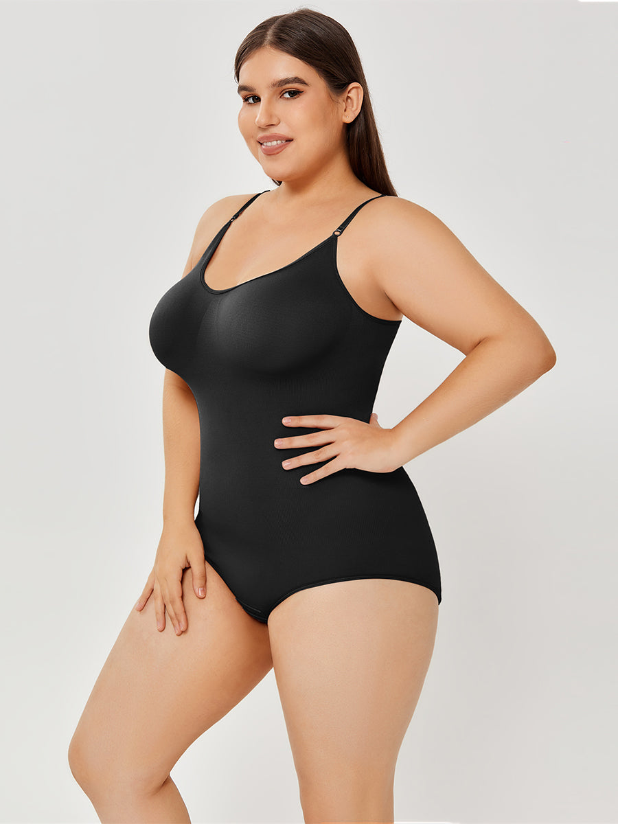 Black shaping bodysuit, side view