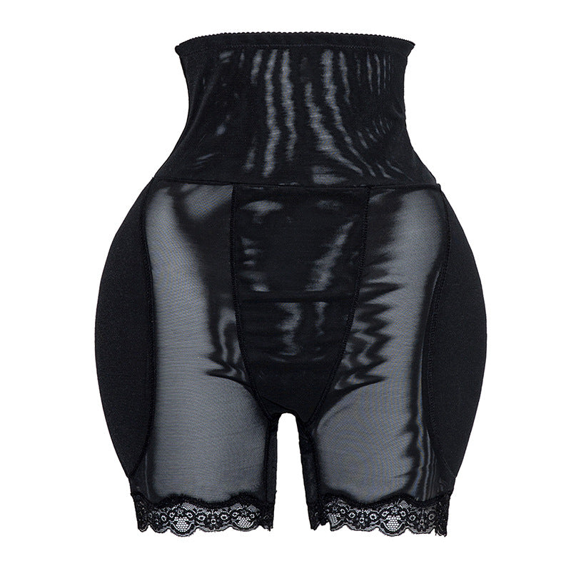 Black padded shaping shorts, front product shot