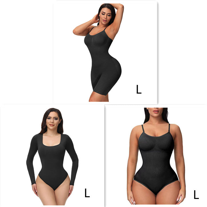 Long-sleeve scoop-neck bodysuit